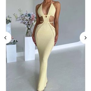 Gorgeous crochet yellow dress